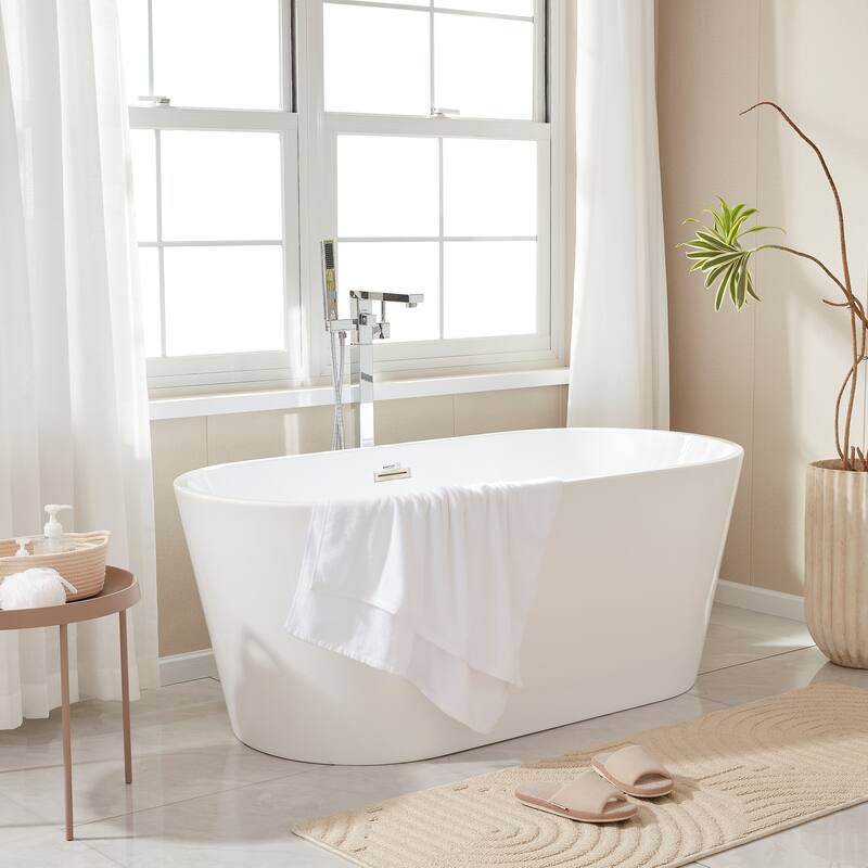 Vanity Art 67" Acrylic Freestanding Soaking Bathtub