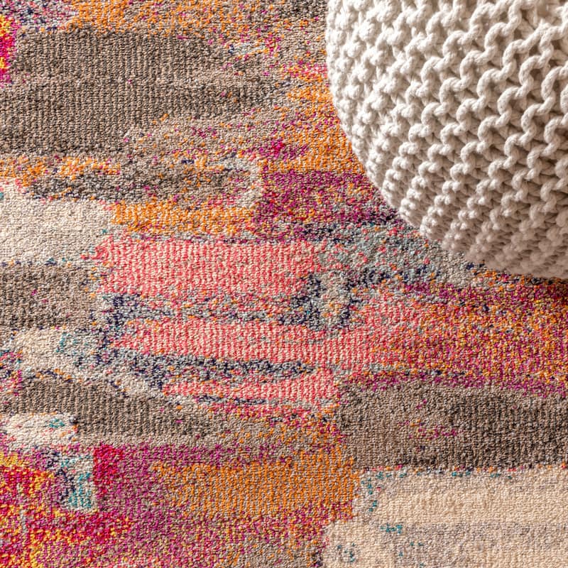 JONATHAN Y Groovy POP Modern Abstract Brushstroke Area Rug