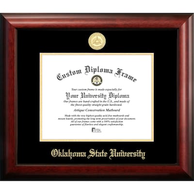 Oklahoma State University 11w x 8.5h Gold Embossed Diploma Frame