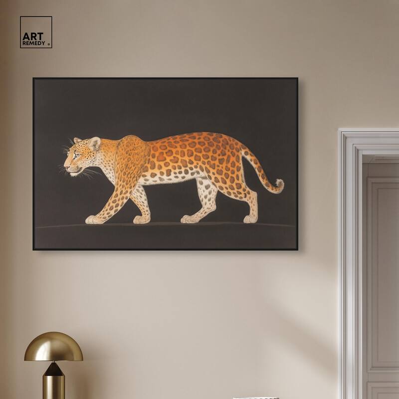 Golden Leopard Canvas by Art Remedy