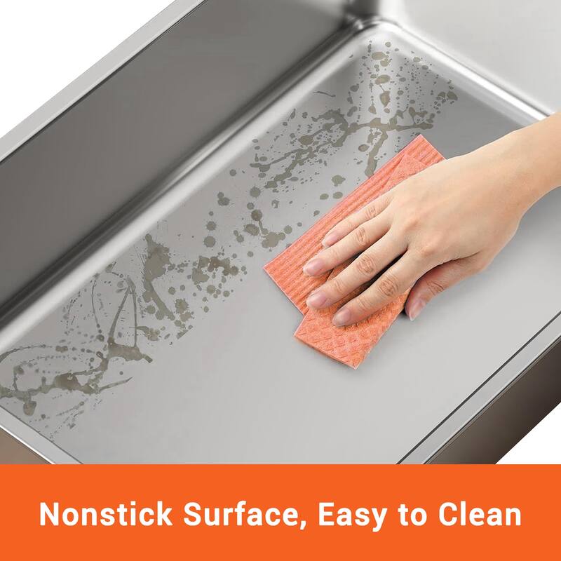 Large Stainless Steel Enclosed Cat Litter Box with Lid, Metal Kitty Litter Box with Flip Cover, Removable Top and Litter Scooper