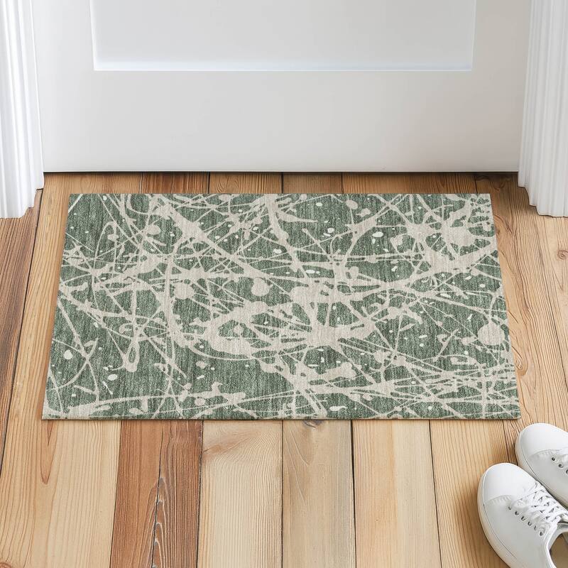 Machine Washable Indoor/ Outdoor Modern Campo Chantille Rug