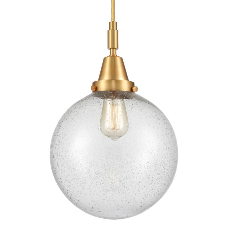 Innovations Lighting 447-1P-G204-10 Beacon 10" Wide Mini Pendant with - Satin Gold