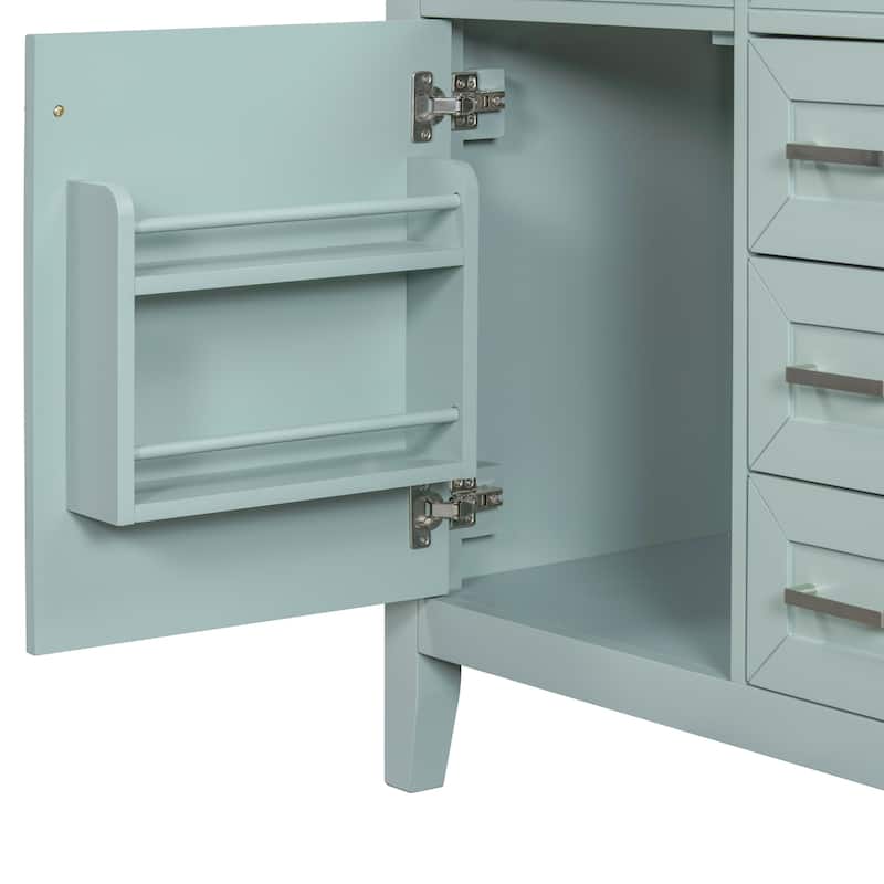 GDFStudio - Avalon 30-Inch Bathroom Vanity Base Cabinet, Multi-functional Cabinet, Solid Wood & MDF Board, Painted Finish