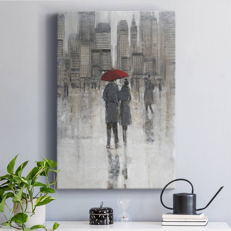 Rain in The City I Premium Gallery Wrapped Canvas - Ready to Hang