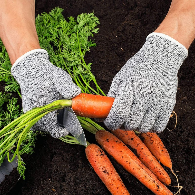 Cut Resistant Kitchen Gloves - Food Grade Level 5, Grey