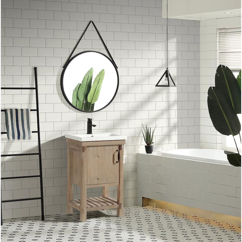 Marina 20.5" Bathroom Vanity, Weathered Fir Finish