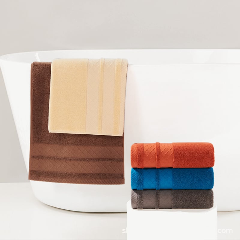 Cotton Soft Decorative Hand Towels, Geometry Pattern Hand Towel for Bathroom, Kitchen, Hotel