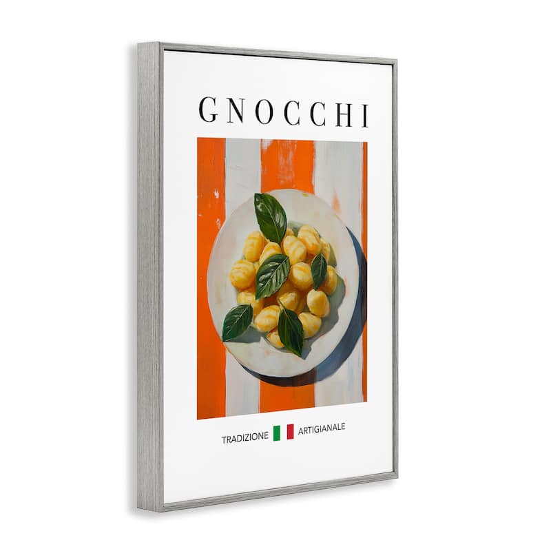 Stupell Traditional Gnocchi Pasta Framed Giclee Art Design By Andreas Magnusson