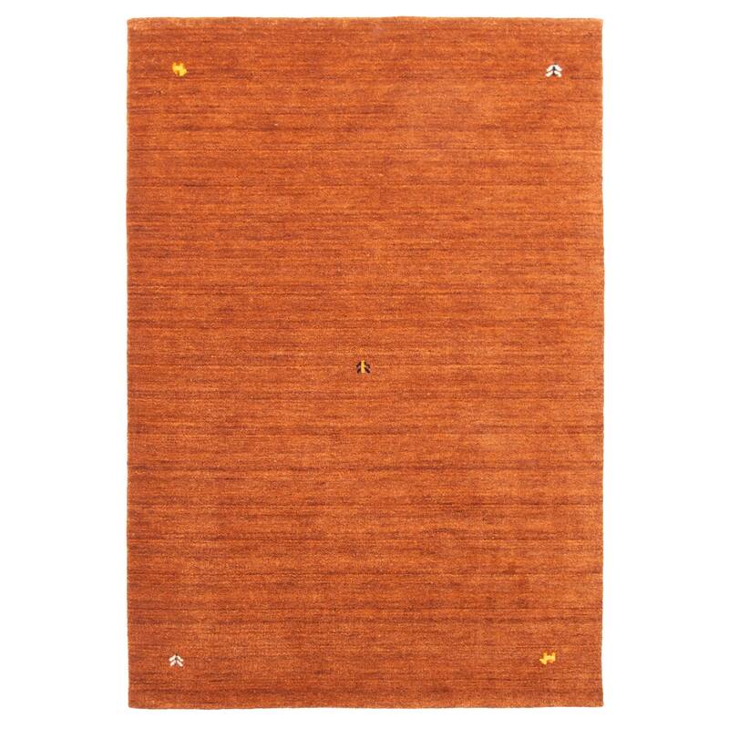 ECARPETGALLERY Hand Loomed Kashkuli Gabbeh Dark Copper Wool Rug - 4'0 x 6'0