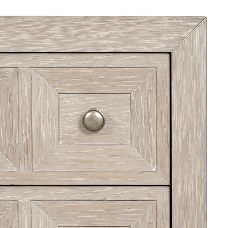 Furniture of America Durem II Modern 2-Piece Solid Wood Panel Bedroom Set with Oversized Nightstand