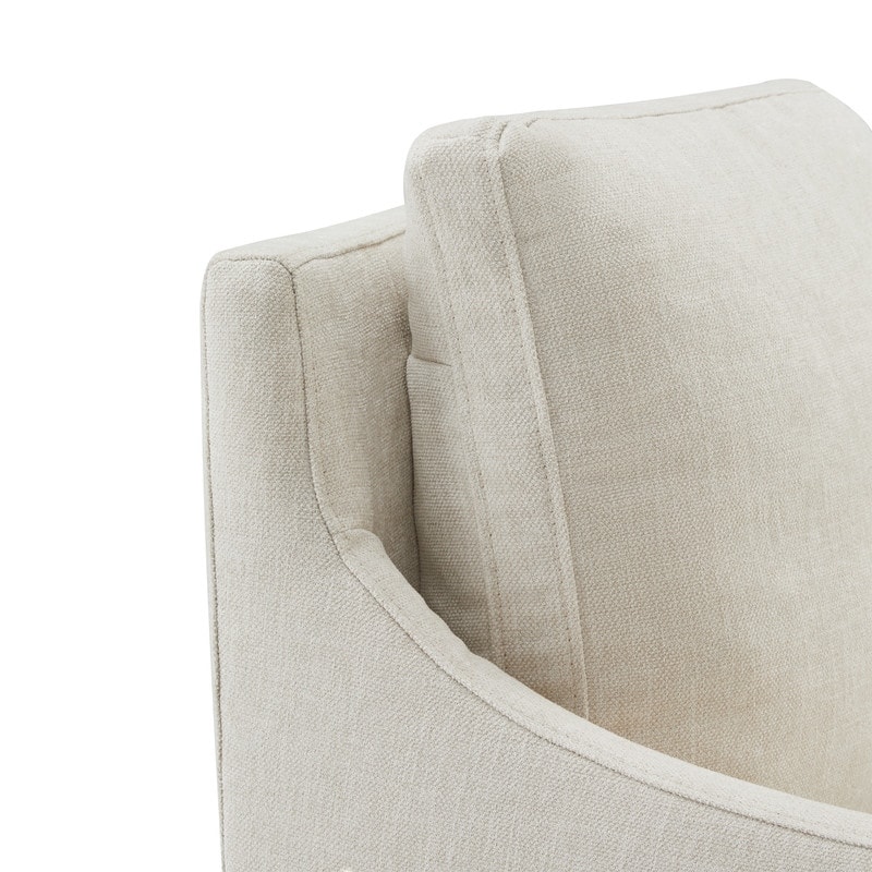 Hailey Dining Arm Chair with Caster Wheels Fabric Fully Assembled