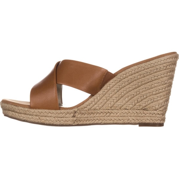cognac espadrille wedges