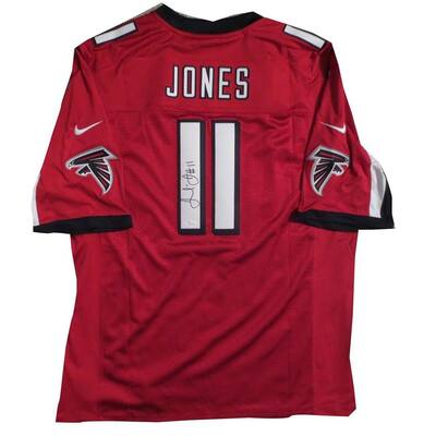 Julio Jones Autographed Signed Red Football Jersey JSA COA - 8'6" x 11'6"