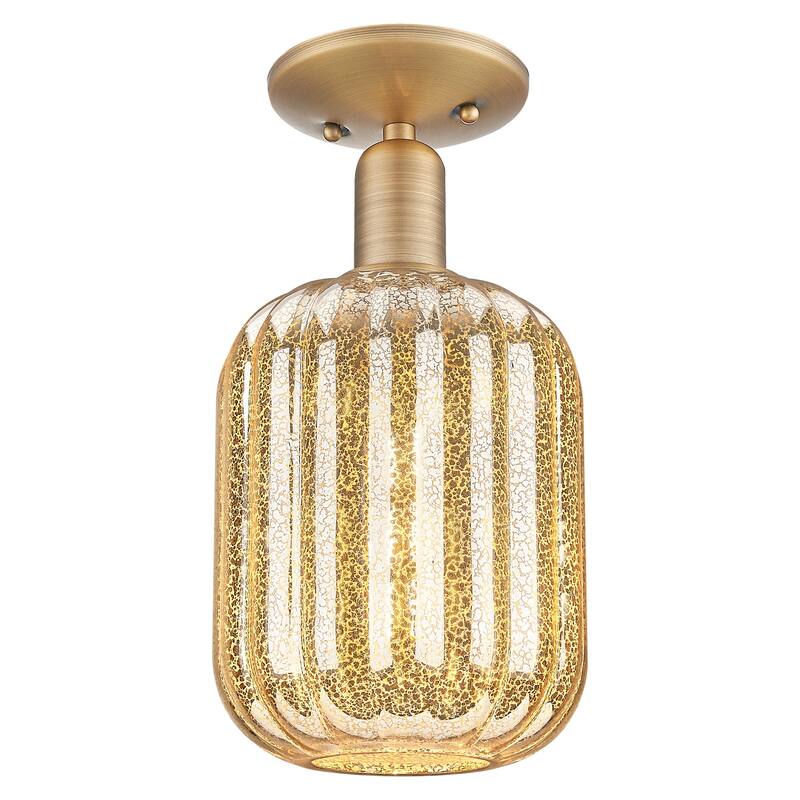 Innovations Lighting 716-1C-G460-7ME Preston 7" Wide Semi-Flush - Brushed Brass