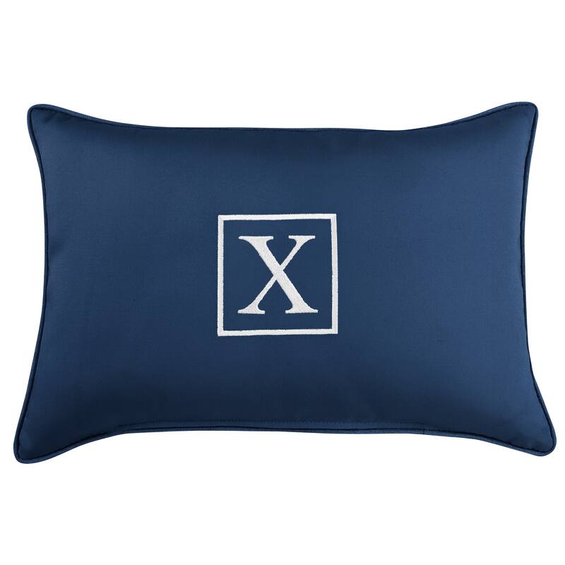 Sunbrella Canvas Monogram Indoor/Outdoor 13x20 Corded Pillow (Single)