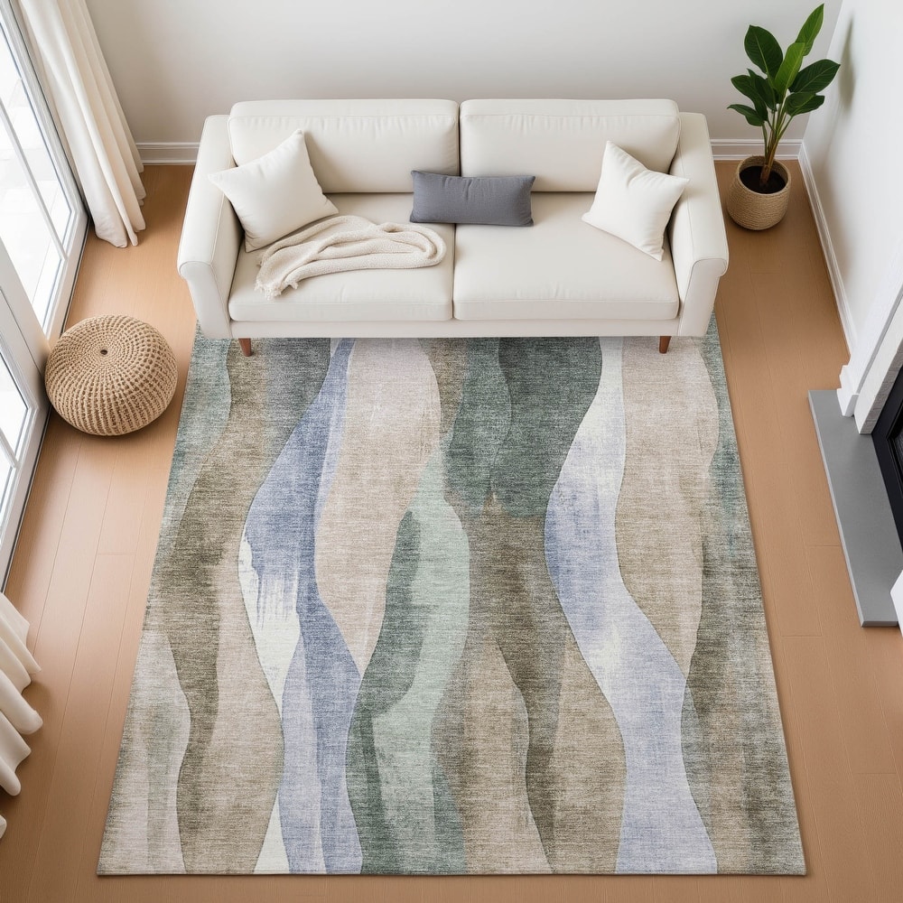 Premium Washable Super Soft Modern Stripe Mayfield Rug