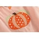 preview thumbnail 3 of 2, Orange Pinstripe Pumpkin and Bows Playsuit