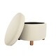 preview thumbnail 15 of 35, WOVENBYRD Large Round Storage Ottoman, Lift Off Lid