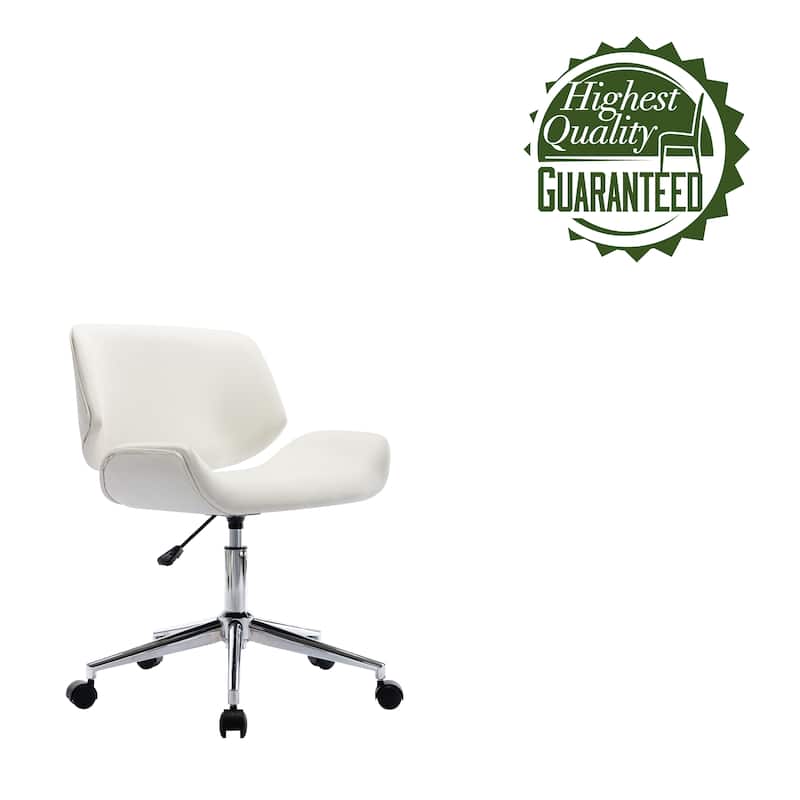 Porthos Home Orli Faux Leather or Fabric Mid-Century Office Chair