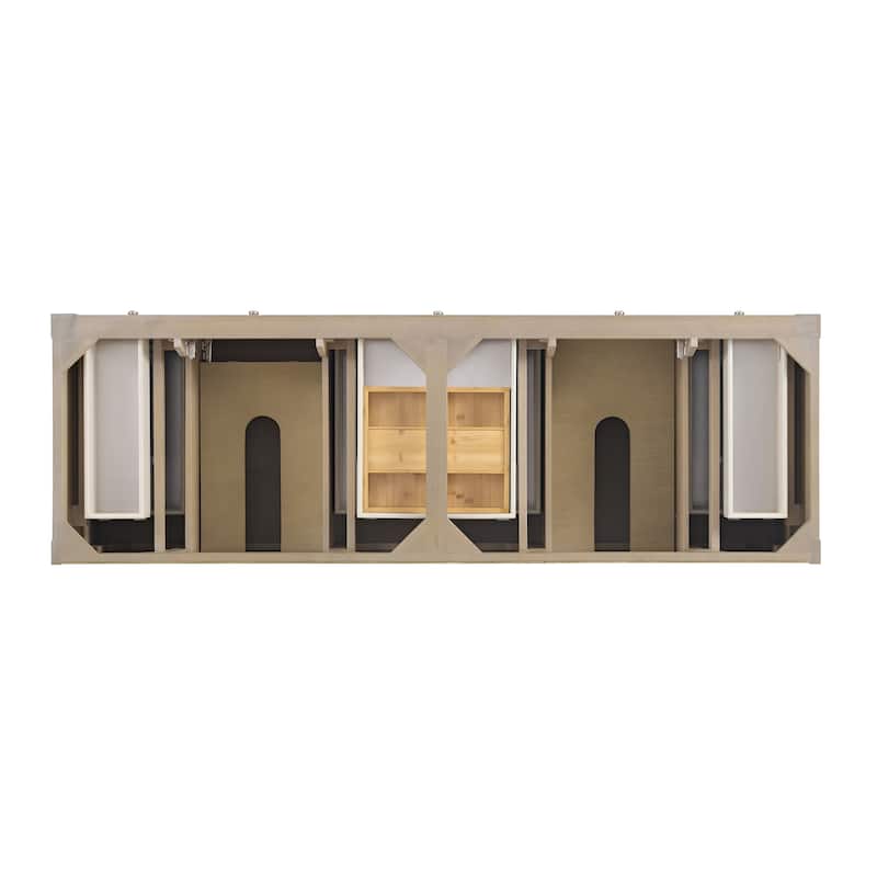 James Martin Vanities Breckenridge 72" Double Vanity, Whitewashed Oak