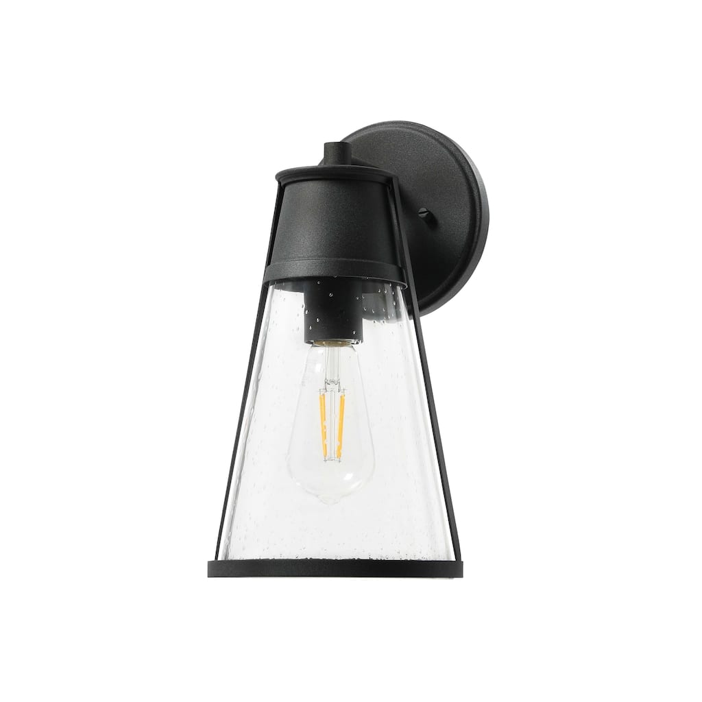 Robert Stevenson Lighting Jaxon - Metal and Seedy Glass Wall Sconce