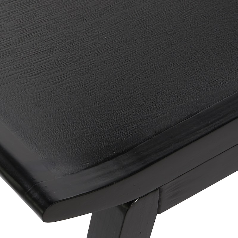 Wood Stool - Black or White - Roche River Decor