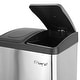 preview thumbnail 4 of 5, 2 Section 15 Liter/ 4 Gallon Trash Step Bin in Matte Silver