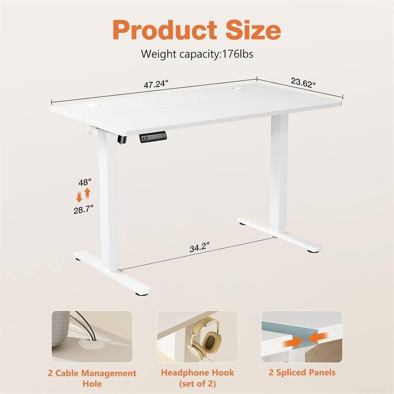 Standing Desk with Double Drawer