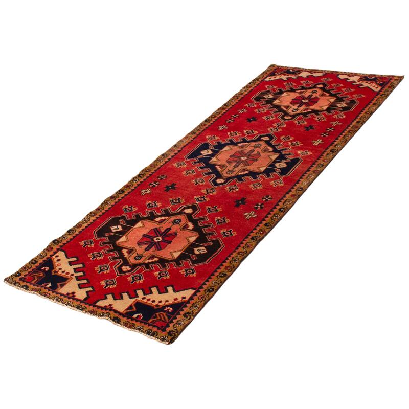 ECARPETGALLERY Hand-knotted Konya Anatolian Red Wool Rug - 3'6 x 9'5