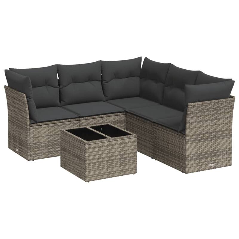 vidaXL Garden Sofa Set Grey, Dark Grey - 21.7 x 21.7 x 14.6