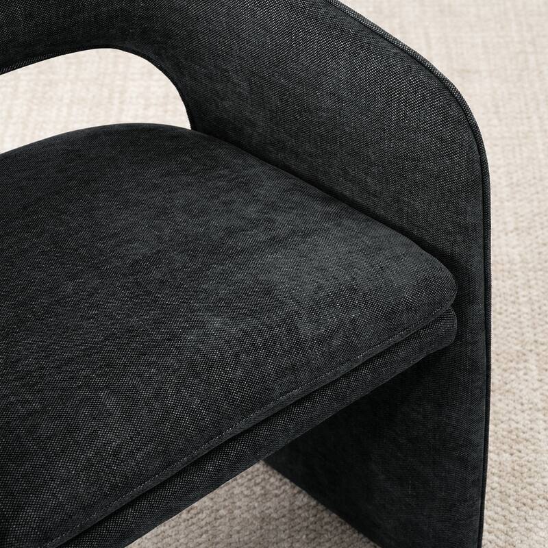 19" Seat Height Upholstered Fabric Dining Armchair (Set of 4)