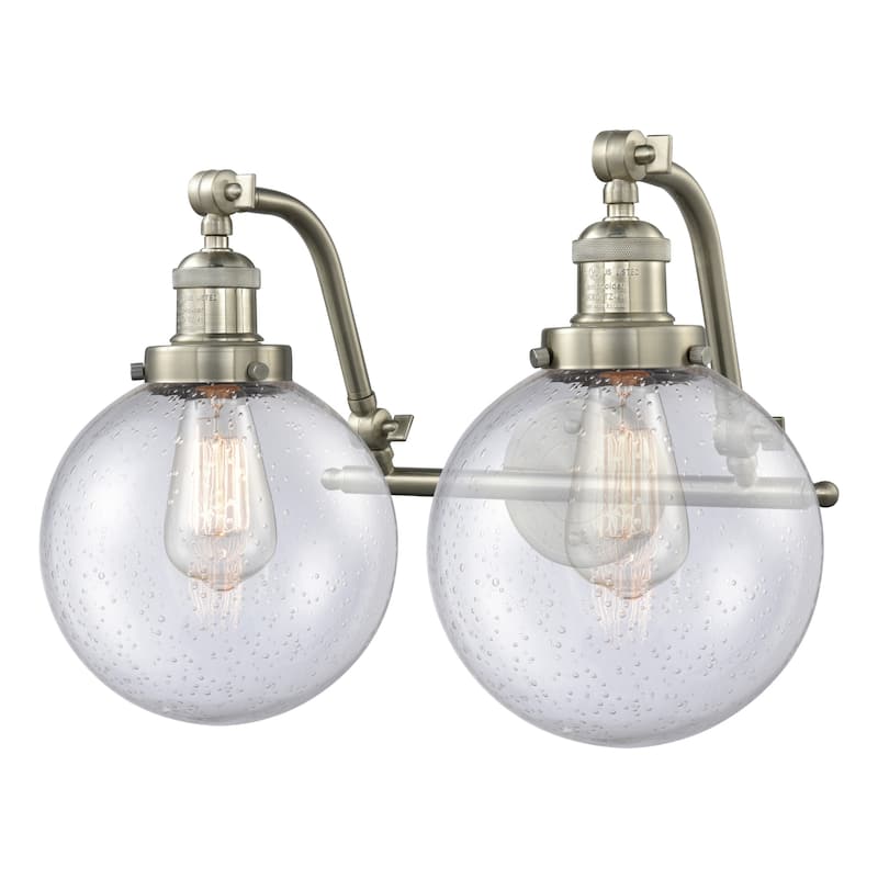 Innovations Lighting Beacon 2 Light 18" Wide Bathroom Vanity Light - Brushed Satin Nickel / Seedy