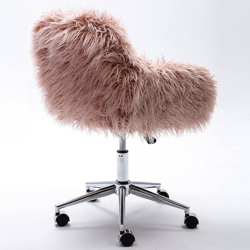 Chrome Base adjustable Office Chair, Makeup vanity Chair
