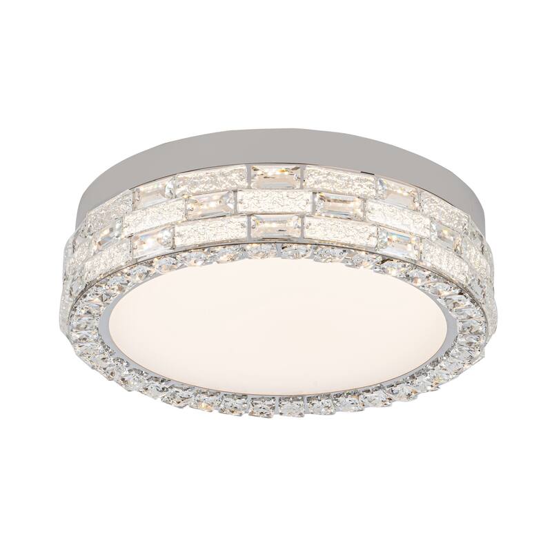 Artcraft Elegance Integrated LED Flush Mount - Chrome Finish - 19.69" W