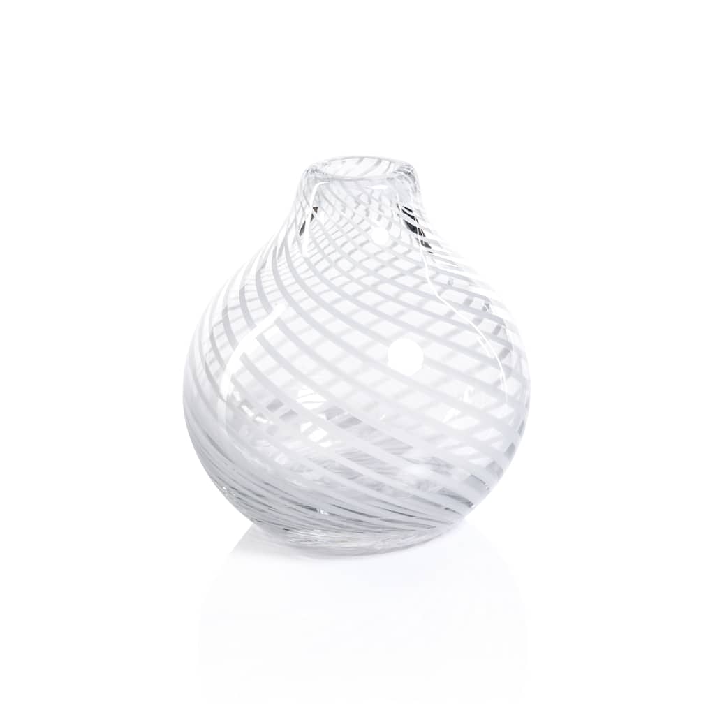 Chantilly Swirl Glass Bud Vase