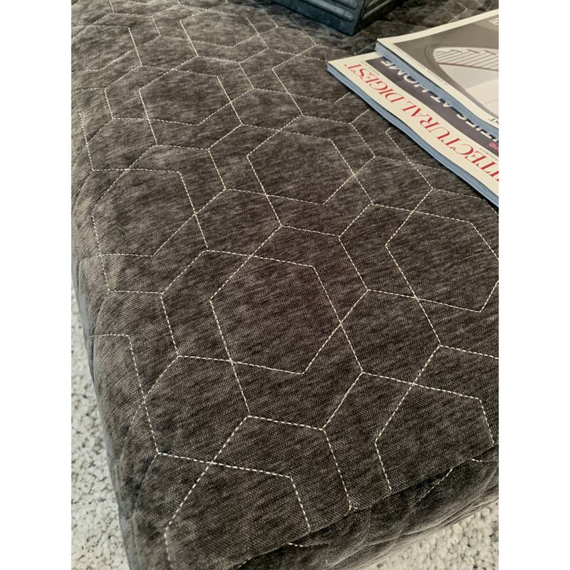 Camero Fabric Cocktail Ottoman - Gray