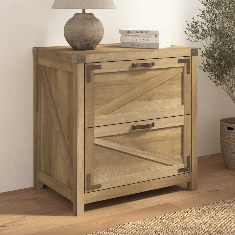 Knoxville 2 Drawer Lateral File Cabinet by Bush Furniture - Reclaimed Pine