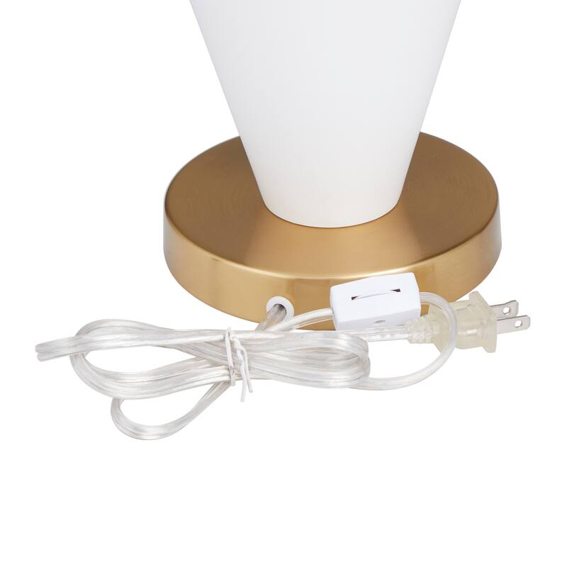 CosmoLiving by Cosmopolitan Black or White Metal Table Lamp with Gold Accents - 16 x 16 x 27
