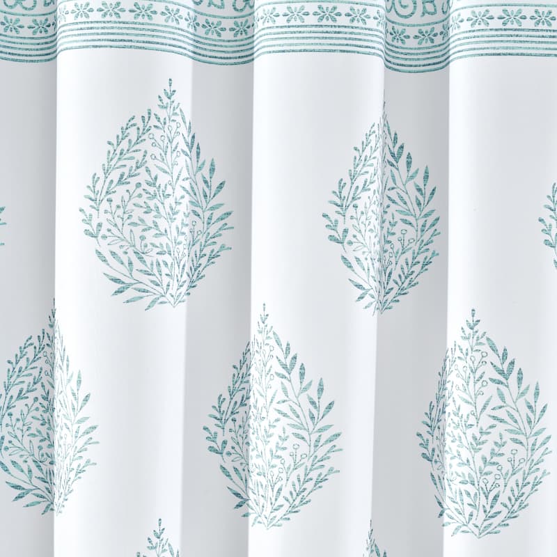 Lush Decor Teardrop Leaf Shower Curtain
