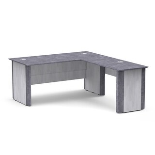 Carson Carrington Lunneberg L-shaped Adjustable Standing Desk (Stormy Gray/Ashwood White)