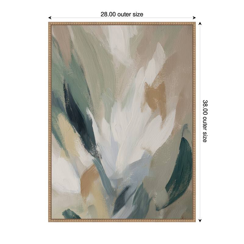 Kate and Laurel Plant Form No. 2 by Amy Lighthall Framed Canvas Wall Art Print