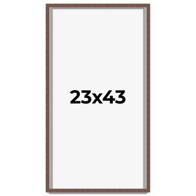 23x43 Shadow Box Frame Brown | 1.125 inches Deep Real Wood Rustic