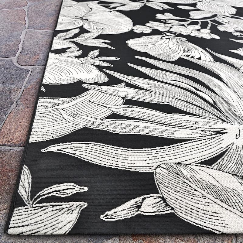 Dream Decor Rugs Gelato Bellflower Floral Indoor Outdoor Area Rug