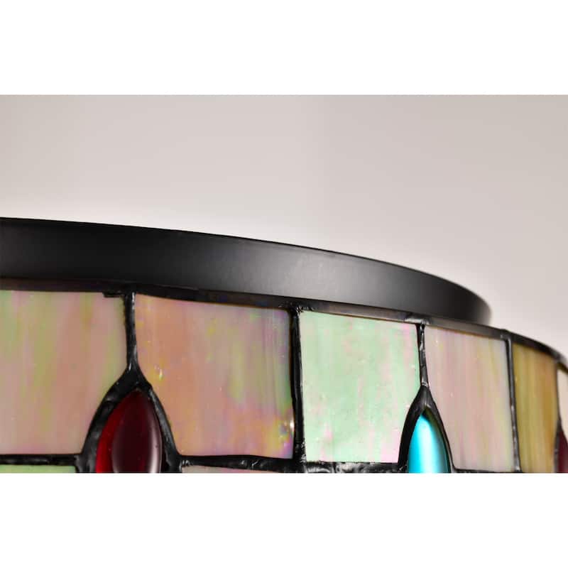 Brimsel Tiffany Style Stained Glass Flushmounted Ceiling Lamp