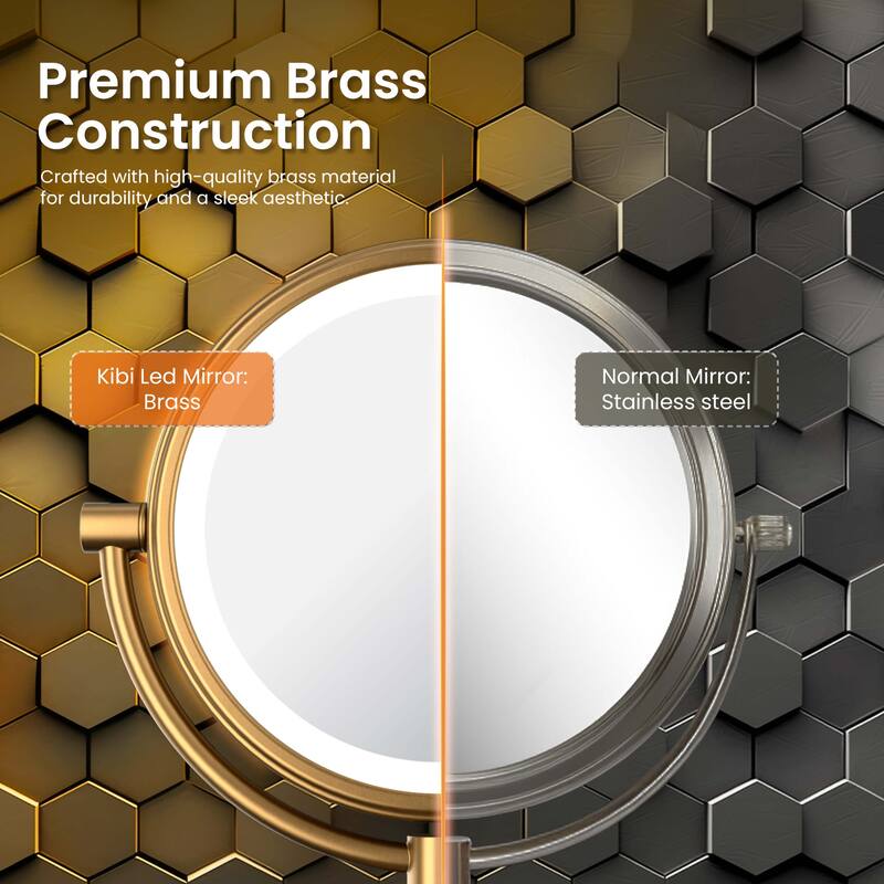 Circular LED Free Standing Magnifying Make Up Mirror
