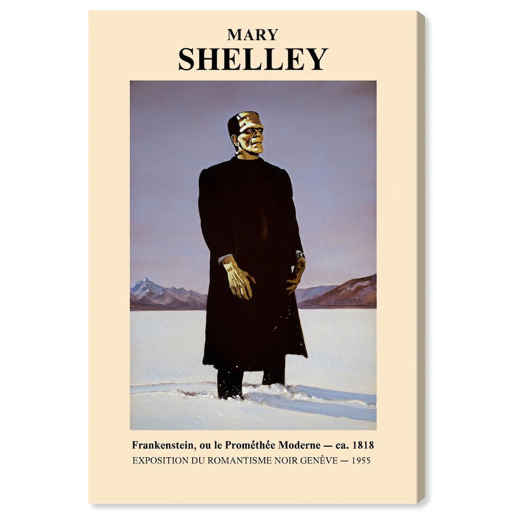 Mary Shelley's Monster Canvas by Art Remedy, Gallery Wrapped