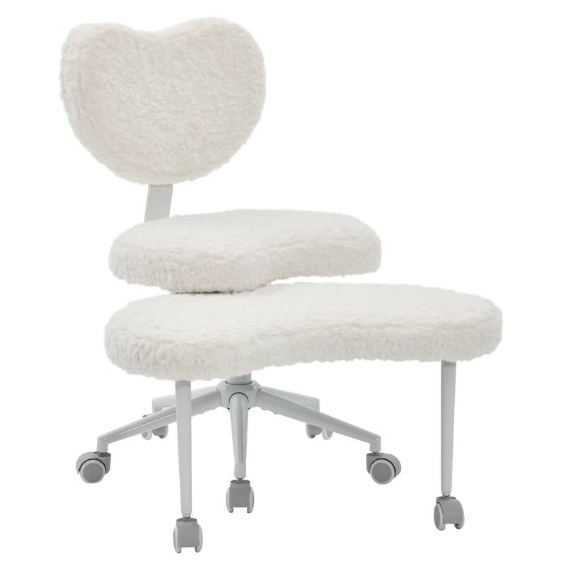 Artificial rabbit hair Meditation Chair Plus, Cross Legged Chair with Wheels, ADHD Chair, Criss Cross Desk Chair