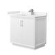 Option White / Carrara Cultured Marble Top / Brushed