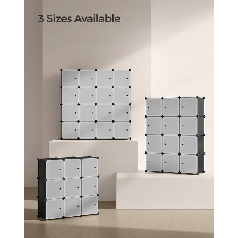 Modern Multi-Cube Storage Rack with Strong ABS Connectors and Secure Door Hooks for Tight Closure
